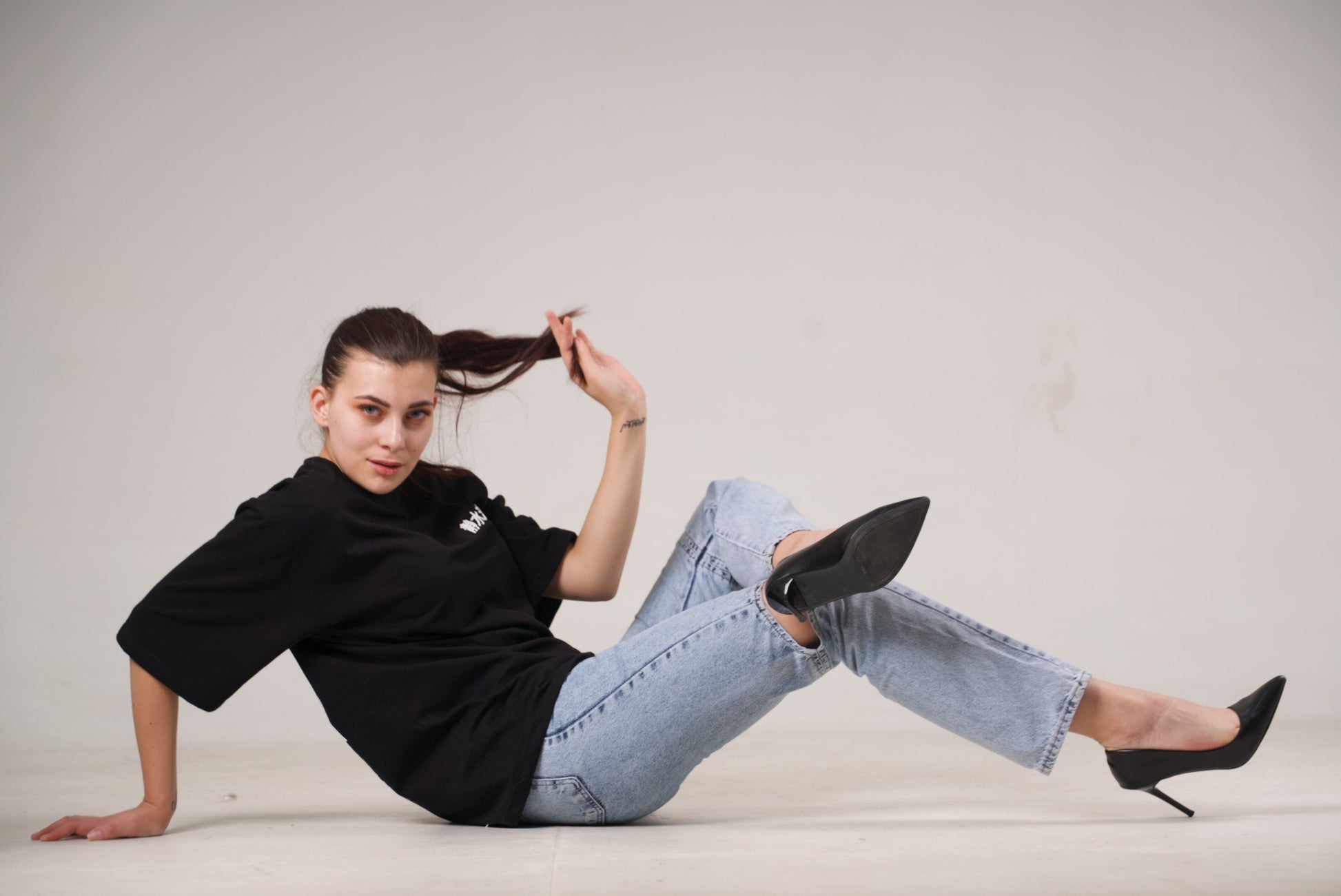 Still Water Oversized 3D Print Unisex T-Shirt Drop shoulder