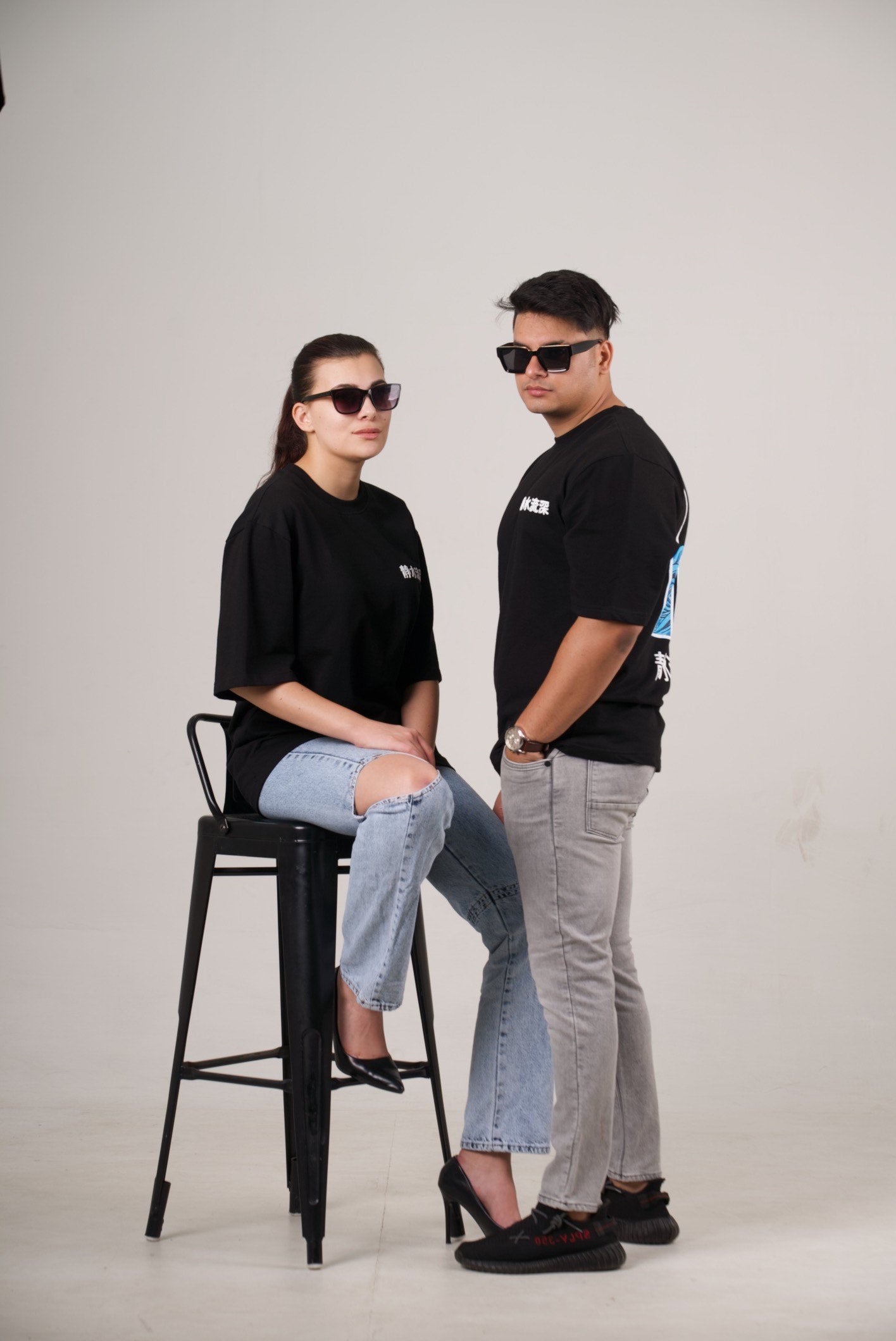 Still Water Oversized 3D Print Unisex T-Shirt Drop shoulder