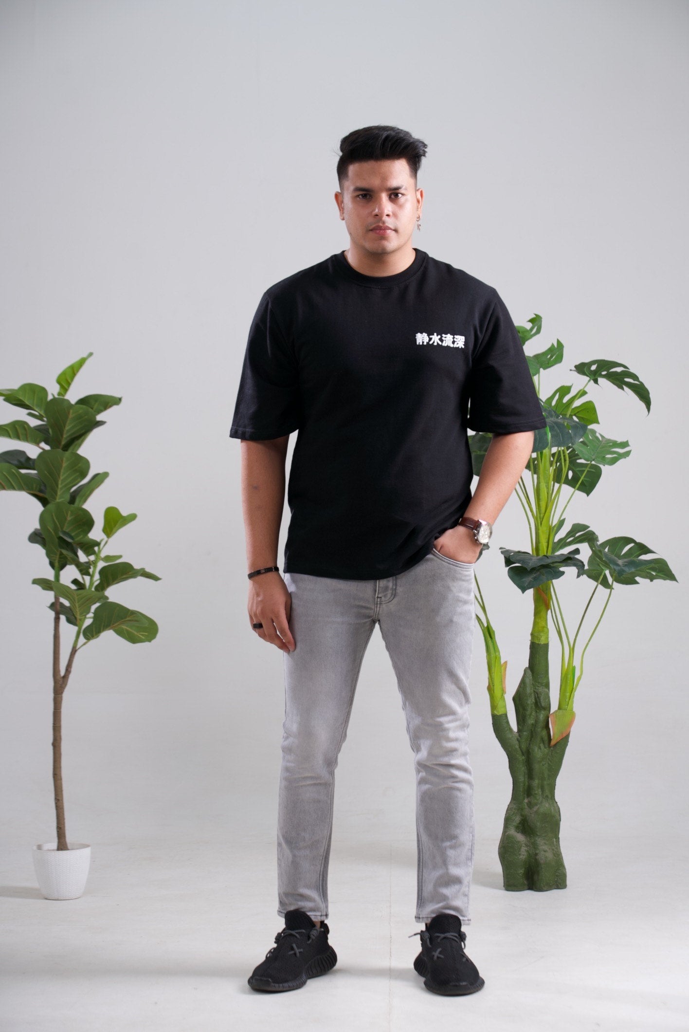 Still Water Oversized 3D Print Unisex T-Shirt Drop shoulder