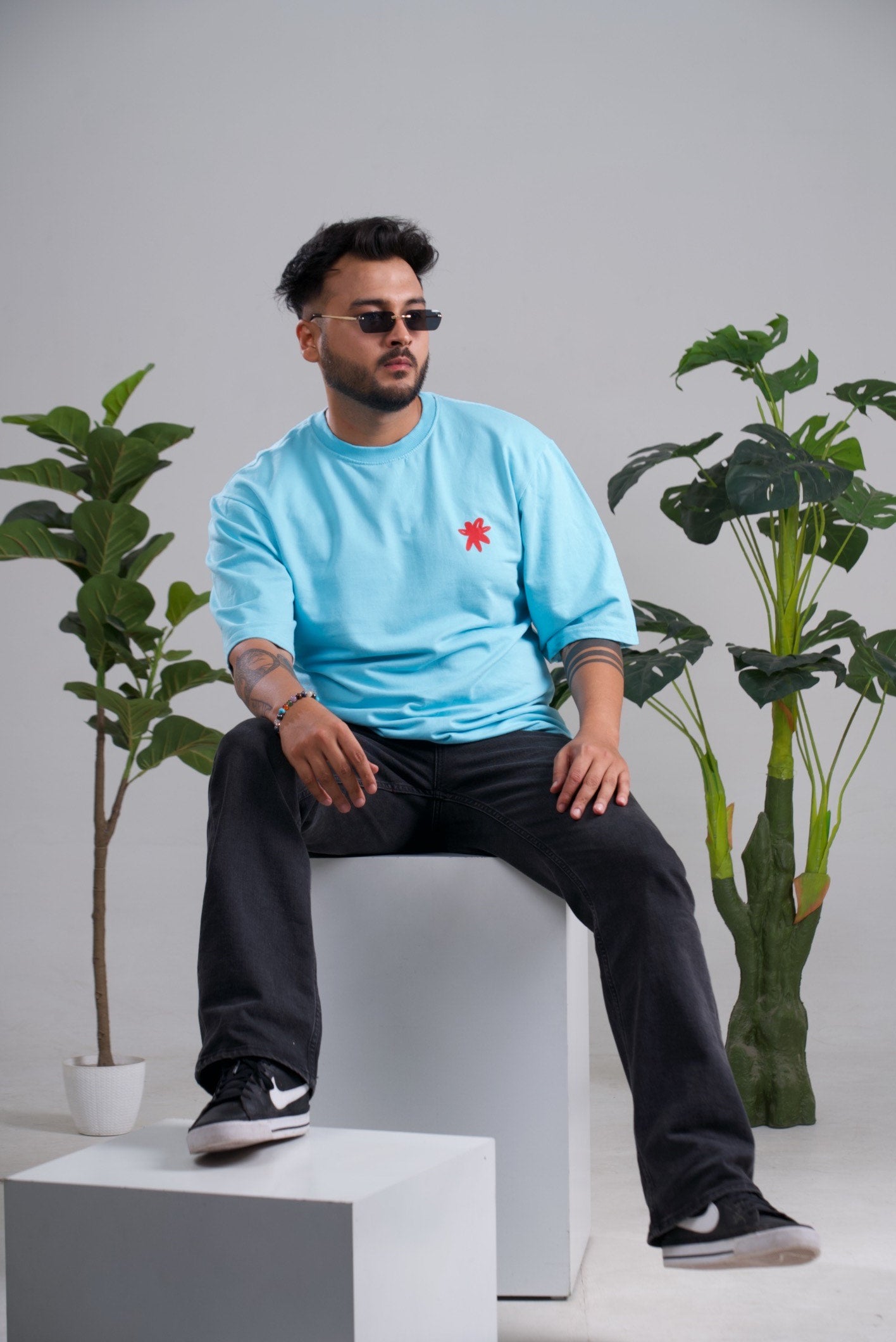Never Stop Trying Oversized Unisex T-Shirt  Drop Shoulder