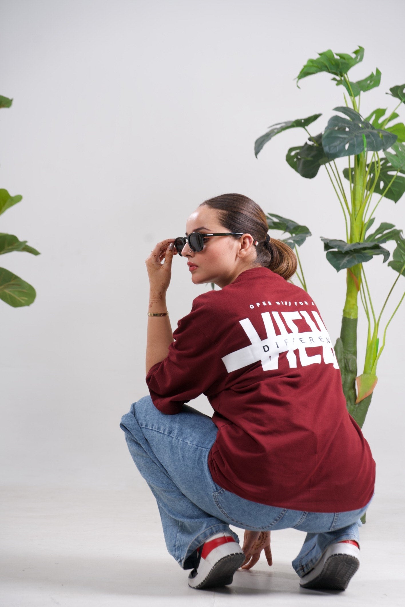 “Open Mind For Different View” Oversized Unisex T-Shirt  Drop Shoulder