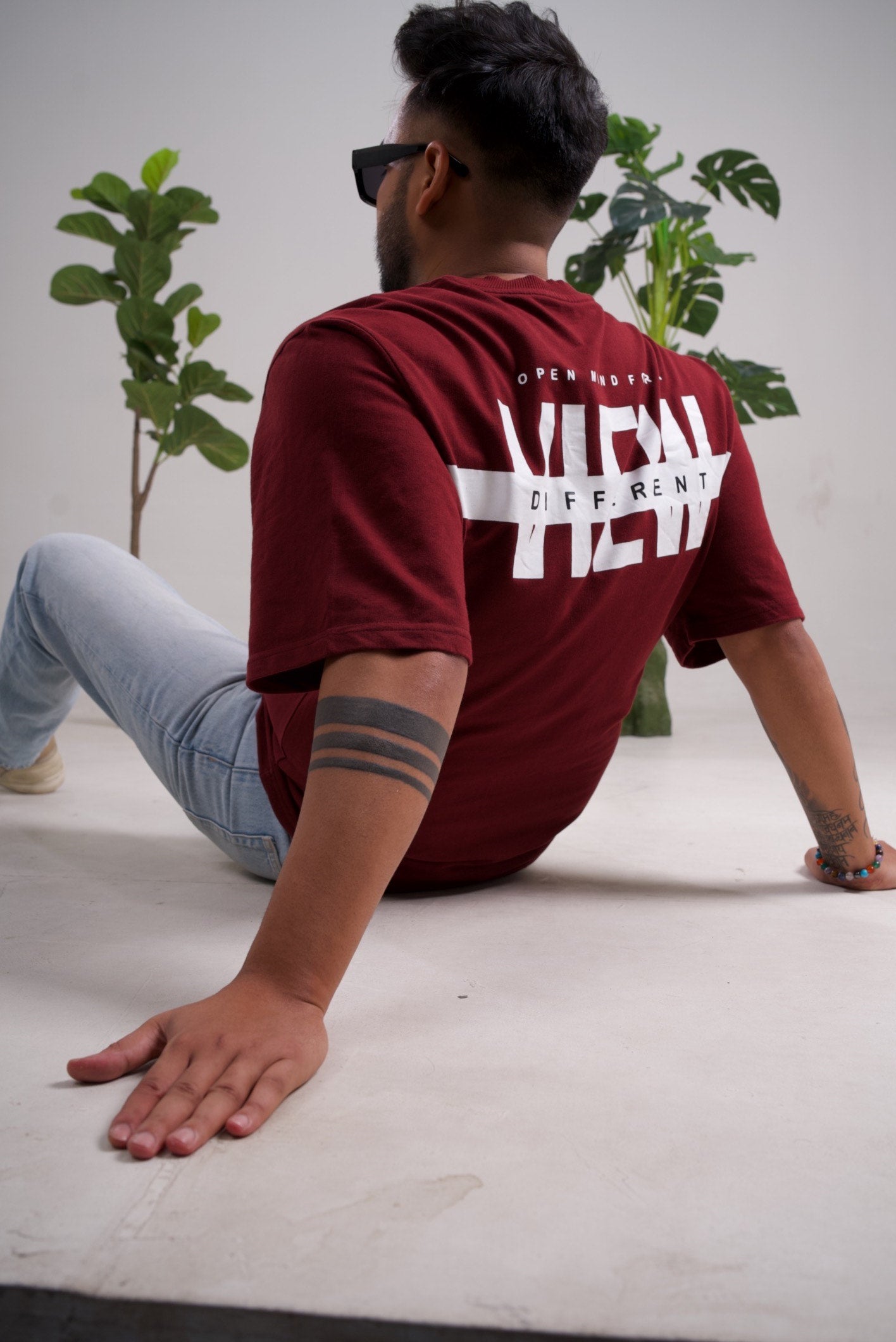 “Open Mind For Different View” Oversized Unisex T-Shirt  Drop Shoulder